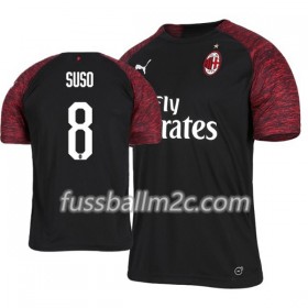 Fußballtrikots AC Mailand Suso 8 Ausweich Trikotsatz 2018-2019